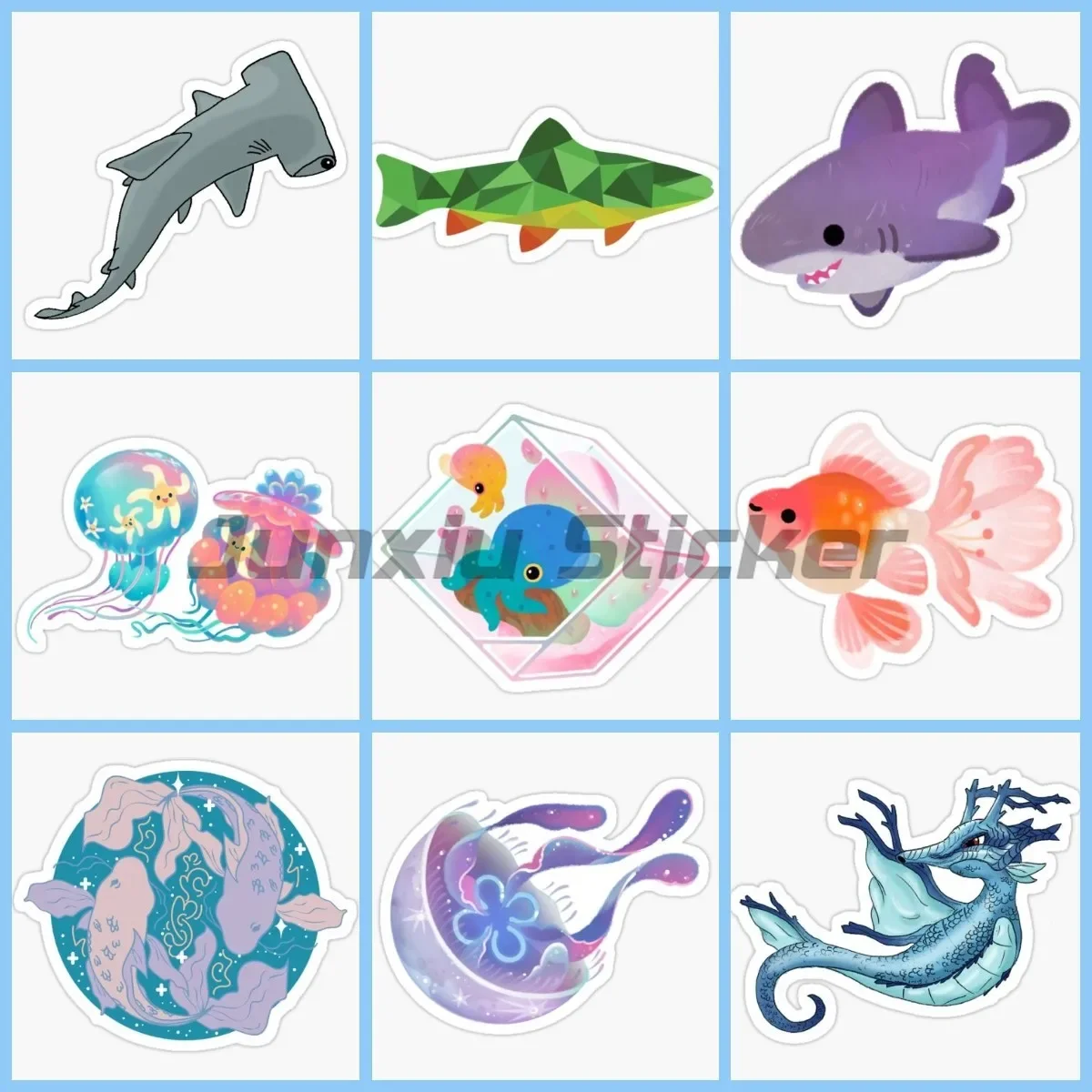 

Funny Fish Creativity Sticker Bumper Vinyl Laptop Window Truck Wall Motorcycle Bike Book Room Car Refrigerator Decoration Decals