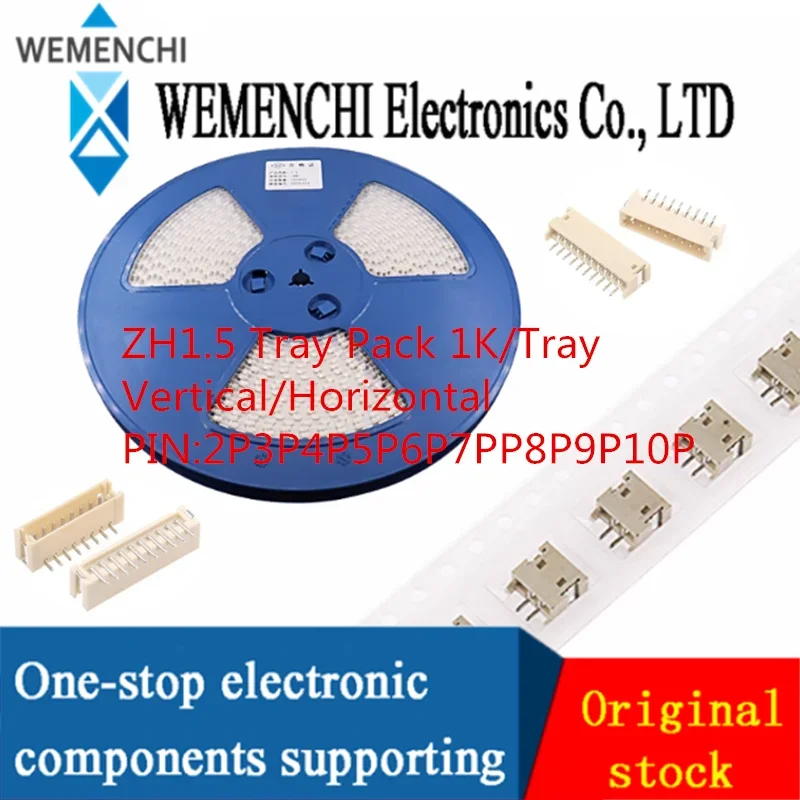 Conector Smd tipo Vertical e Horizontal Soquete 1.5 mm p p Pin Pin Pin Pin Pin Pin 10 Pin 11 Pin 12 Pin tipo do Receptáculo da Fio-à-placa Jst-zh1.5