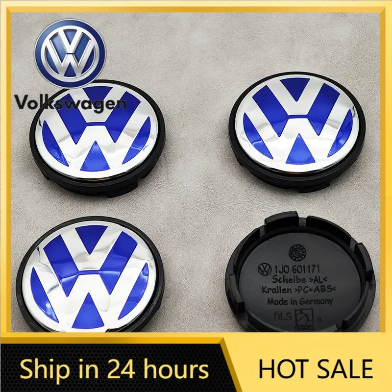 

2026 New For VOLKSWAGEN VW 4pcs 56mm Bule Car Wheel Center Caps Rim Hub Caps For VW Volkswagen Golf Jetta Bora Polo Santana Lavi