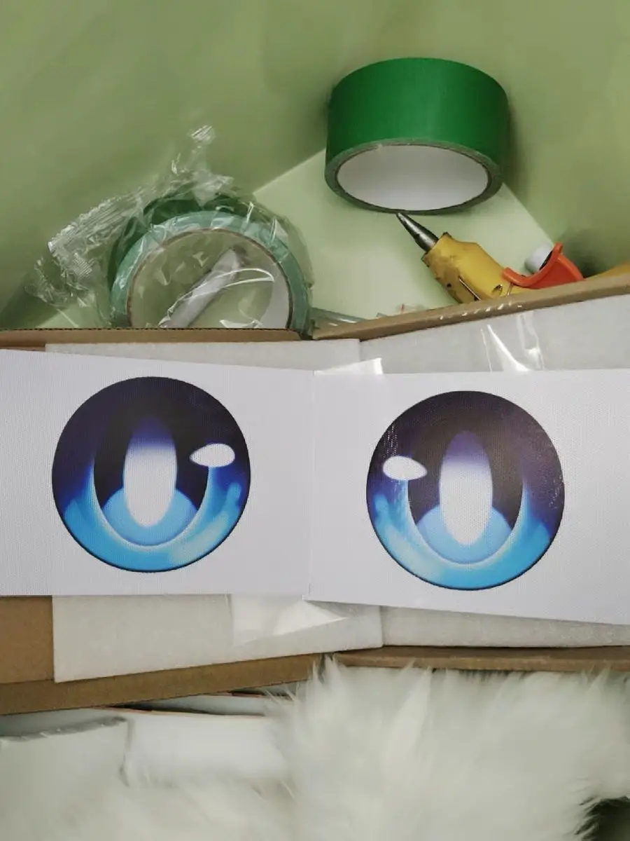 عيون Fursuit المطبوعة لقناع Kigurumi Base Mask Kemono Fursuit Mask Cosplay