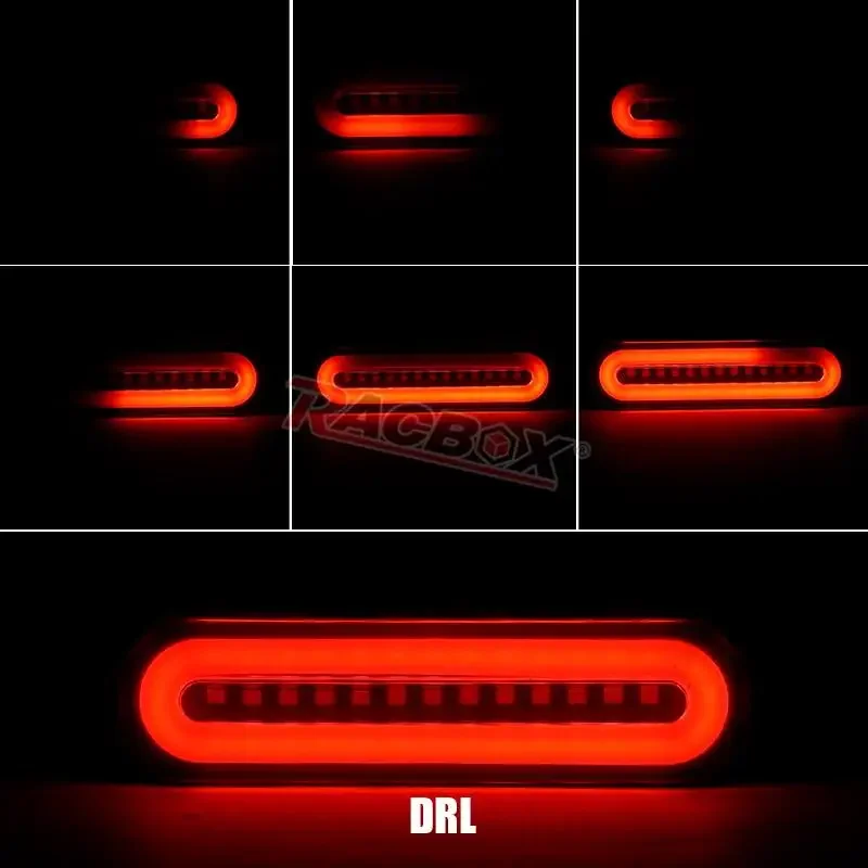 3 in 1 LED Brake Tail Turn Lights Red-Yellow Sequential Flowing Turn Signal Light Stop Taillight for Truck Trailer RV Cargo Van