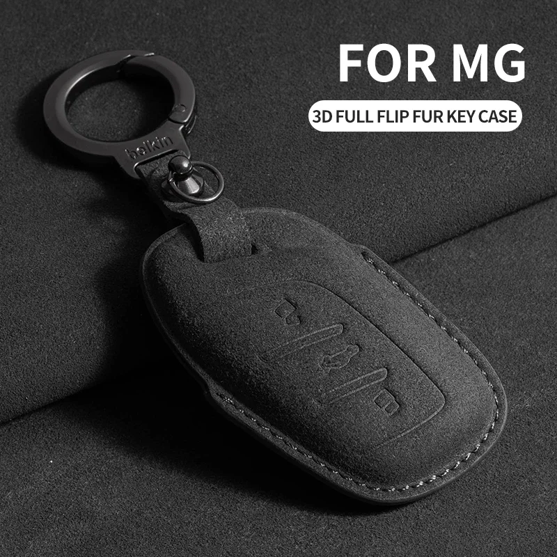 

3 Buttons Car Remote Key Case Cover For MG4 2023 Mg6 Ev MG HS GT ZS EV ZX MG5 For Roewe RX3 RX5 RX8 ERX5 I6 I5 Leather Key Fob