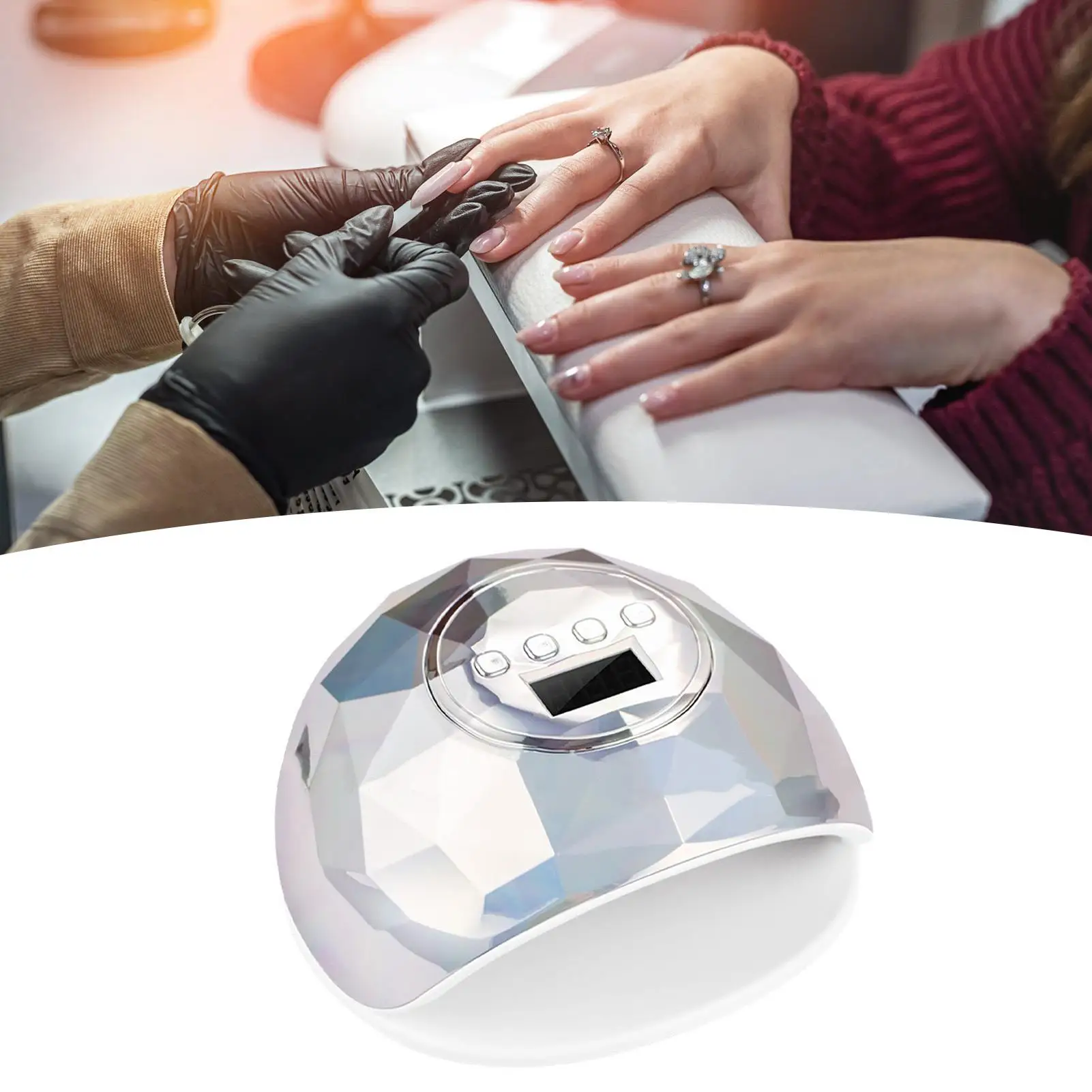 86W LED Nail Dryer with 39 Light Chips & Auto Sensor - Fast Drying Nail Lamp with 4 Timer Settings, EU Plug