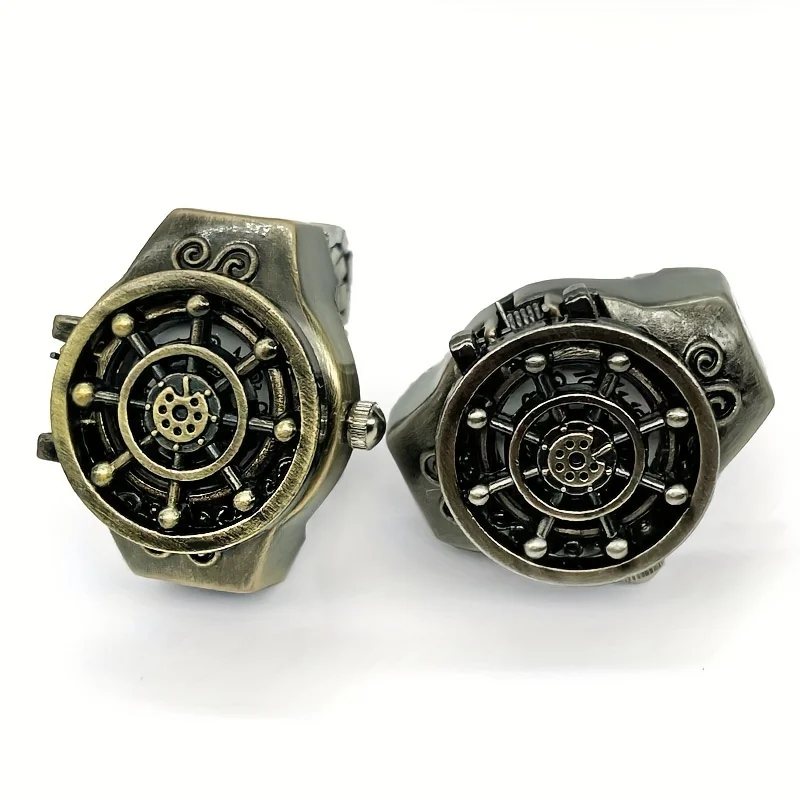 1PC Trendy Series Ring Watch Anime Same Student Small Circle Time Watchable Ring Watch