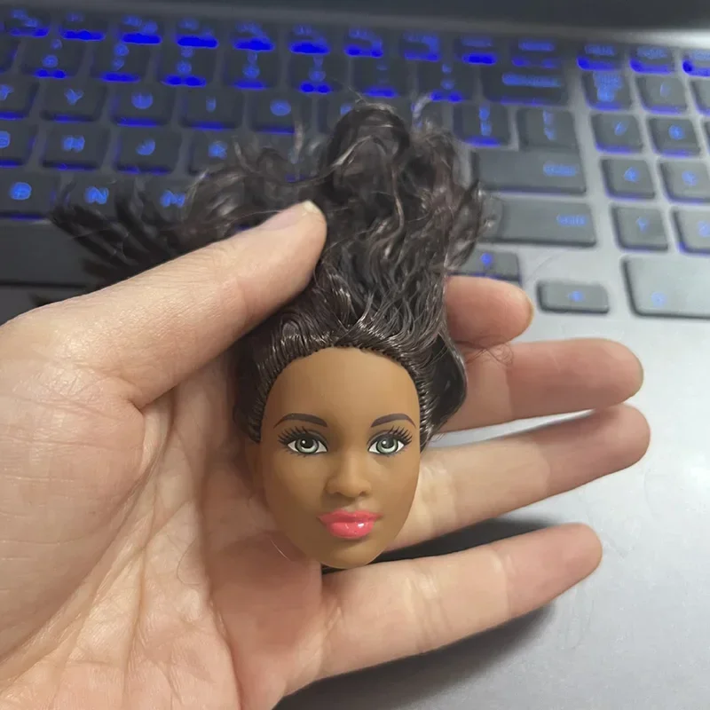[Second hand product] Dark Skin Head for 30cm Doll 1/6 Joints Doll\'s Accessories Dress Up Toy