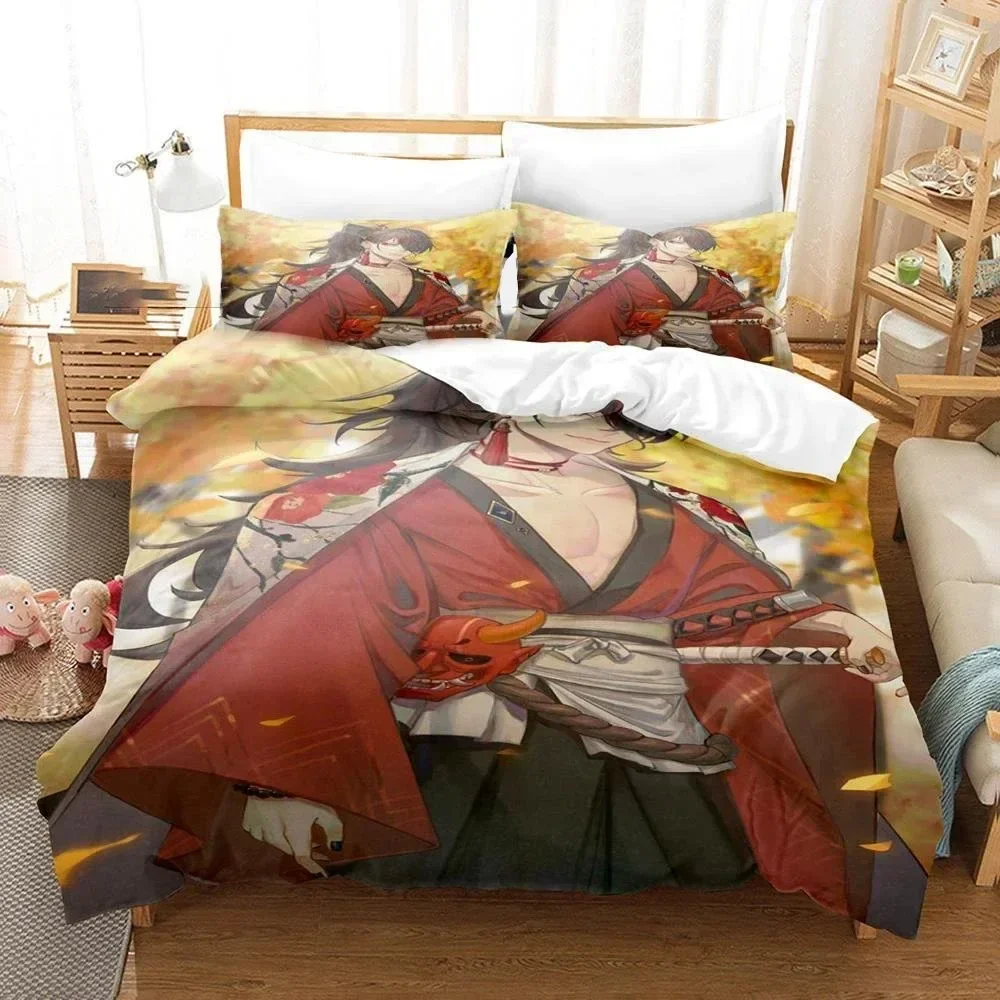 Hololive Vox Akuma Bedding Set Duvet Cover Bedroom Comforter Covers Single Twin King ​Size Quilt Cover Home Textile