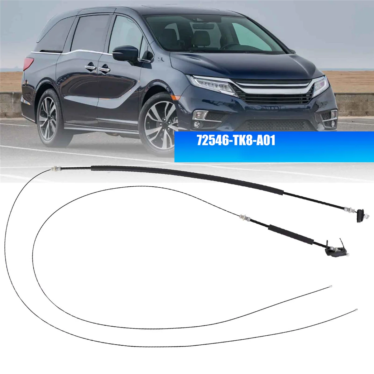 72546-TK8-A01 Car Power Sliding Door Cable Kits for Honda Odyssey 2011-2020(W/O Motor)Electric Sliding Door Pull Wires A