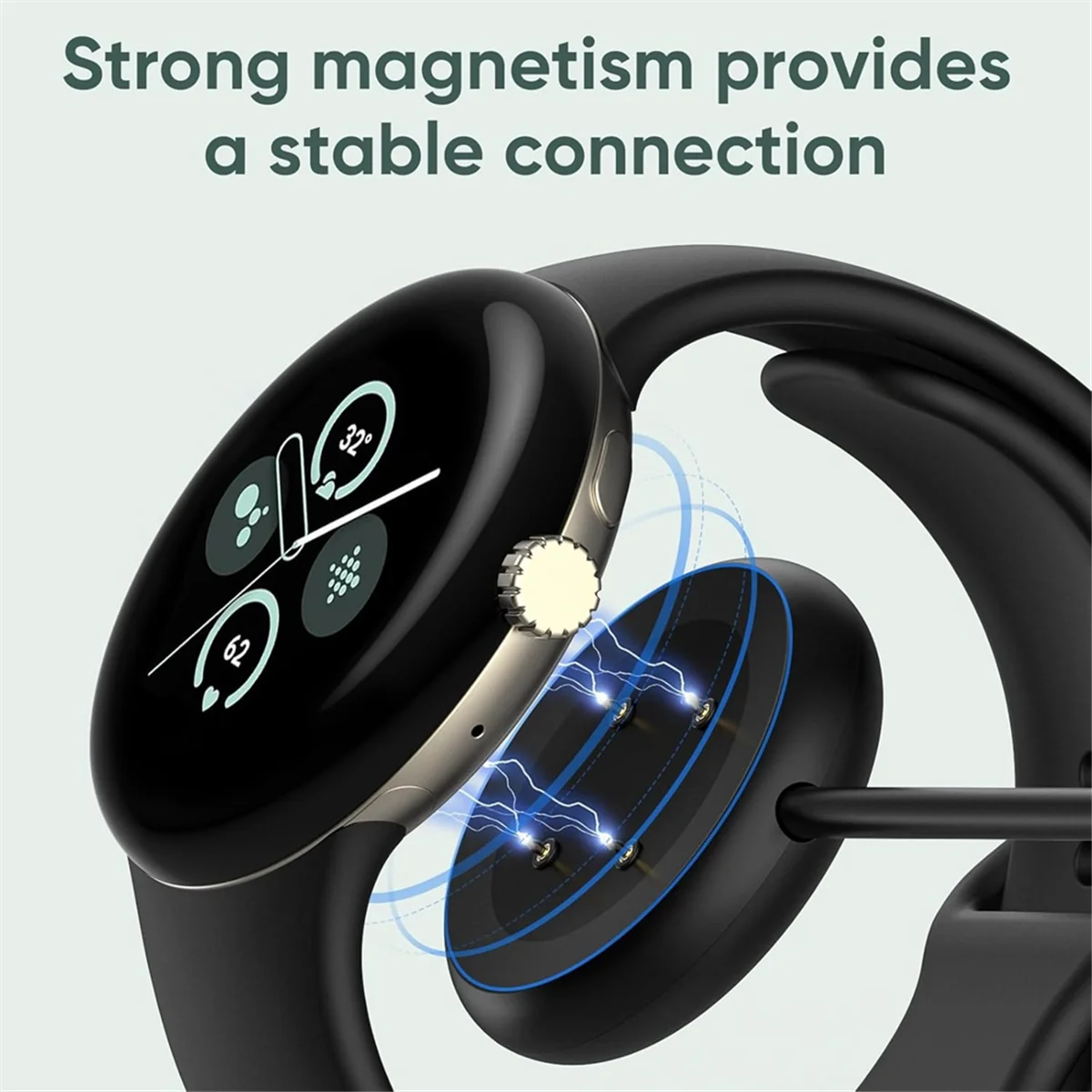 Magnetic Charging Cable for Google Pixel Watch 2 / Fitbit Ace LTE Smartwatch Replacement Charger Cable Cord Type C