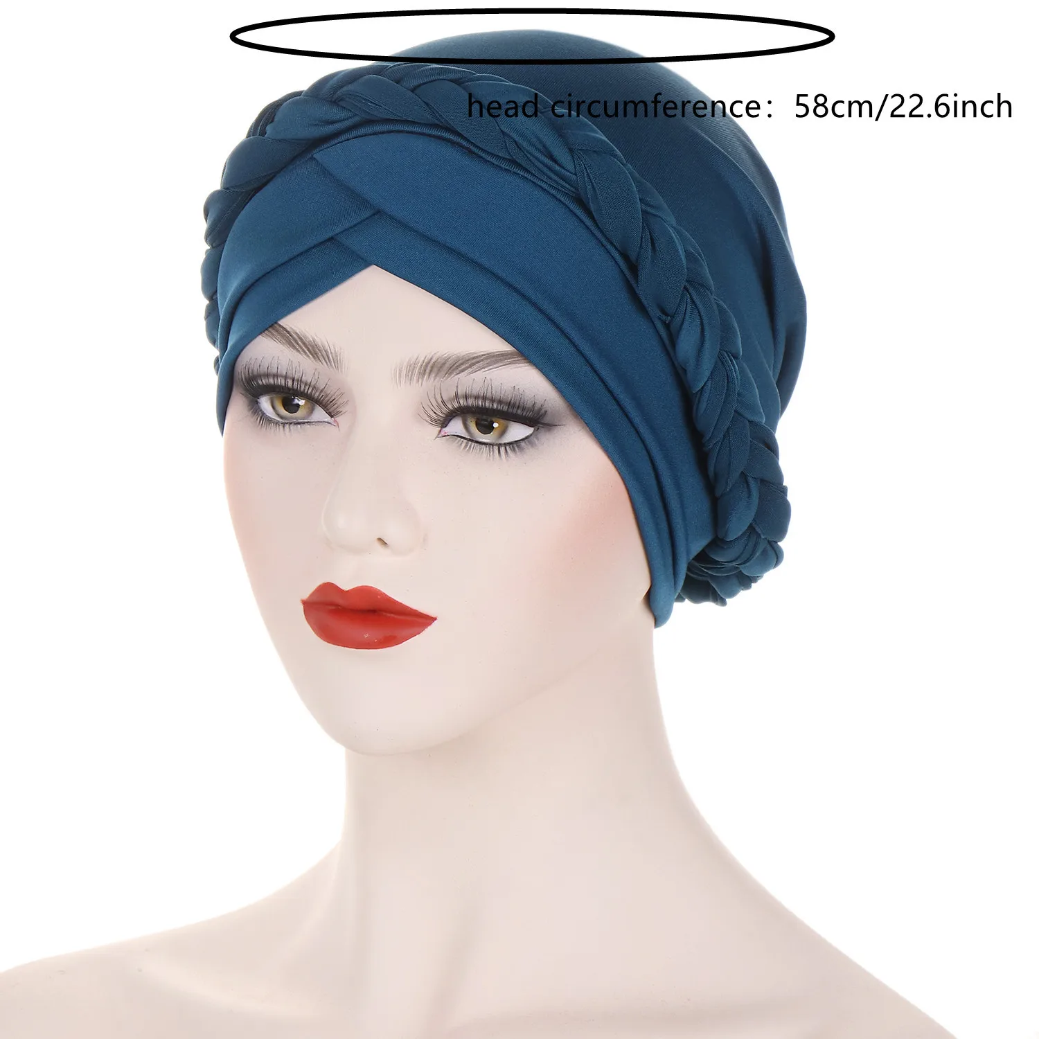 Crossed Forehead Satin Lined Muslim Turban For Women Islamic Inner Hijab Cap UnderScarf Arab wrap Head Scarves turbante mujer