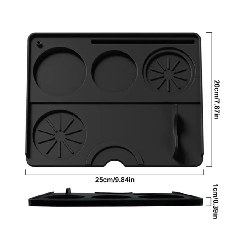 Coffee Tamper Mat Silicone Portafilter Mat for Espresso Machine Acceessories Waterproof Heat Resistant Easy to Clean Nonslip
