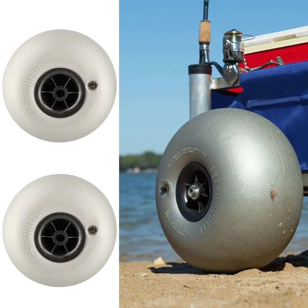 

2 Pcs Beach Trolley Wheel 296x180x10.5mm 12inch PVC Balloon Tire For Kayaking Camping Cart Wheel Replace Accessories