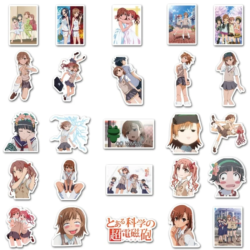 10/30/50Pcs Een Bepaalde Wetenschappelijke Railgun Anime Stickers Waterdichte Graffiti Cartoon Decal Notebook Diy Geschenken