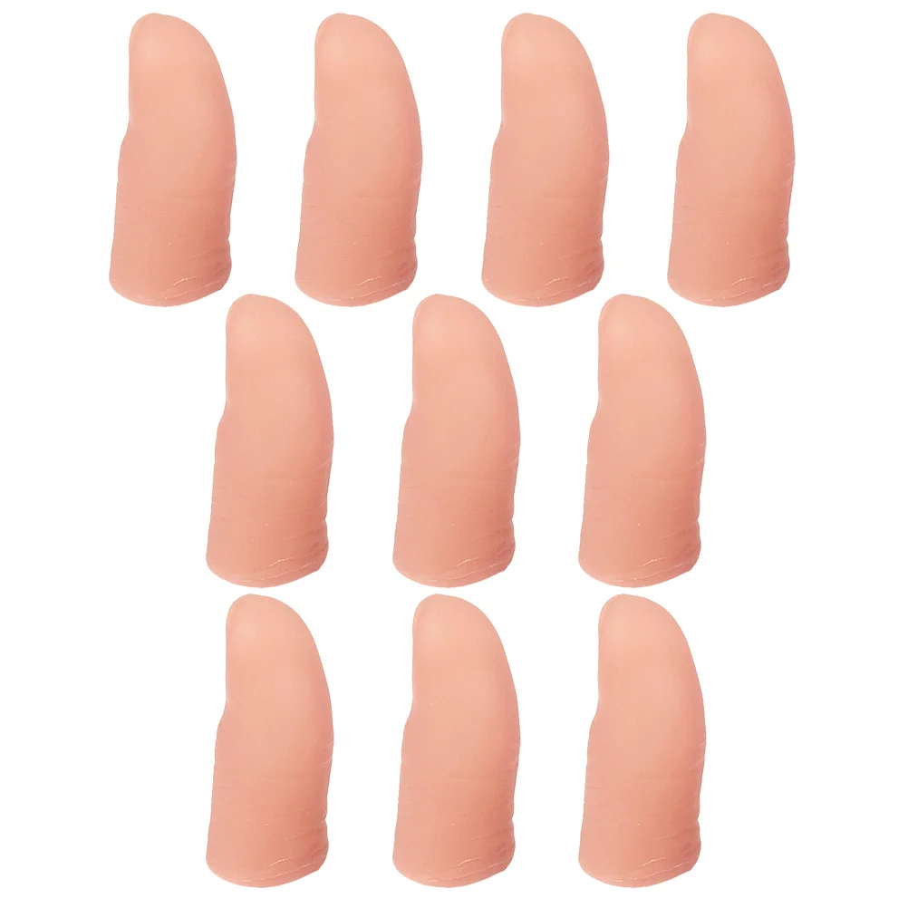 

10 Pcs Finger Ornament Thumb Ring Simulation Toy Protector Trick Props Child Fake