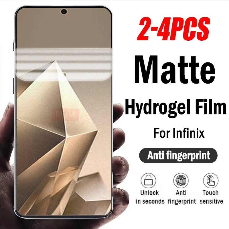 

2-4Piece Easy-Installation Screen Protector for Infinix Note 50 40 30 Pro+ Matte Hydrogel Film for Note 50x 40x 30 VIP Not Glass