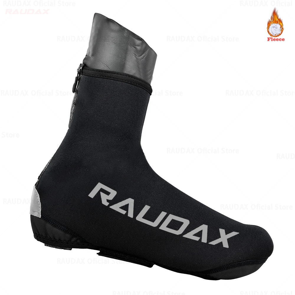 Raudax-Fleece Zip Cycling Shoe Cover for Men, MTB Bike Shoes Cover, Bicycle Overshoes, Sport, Winter, 2023