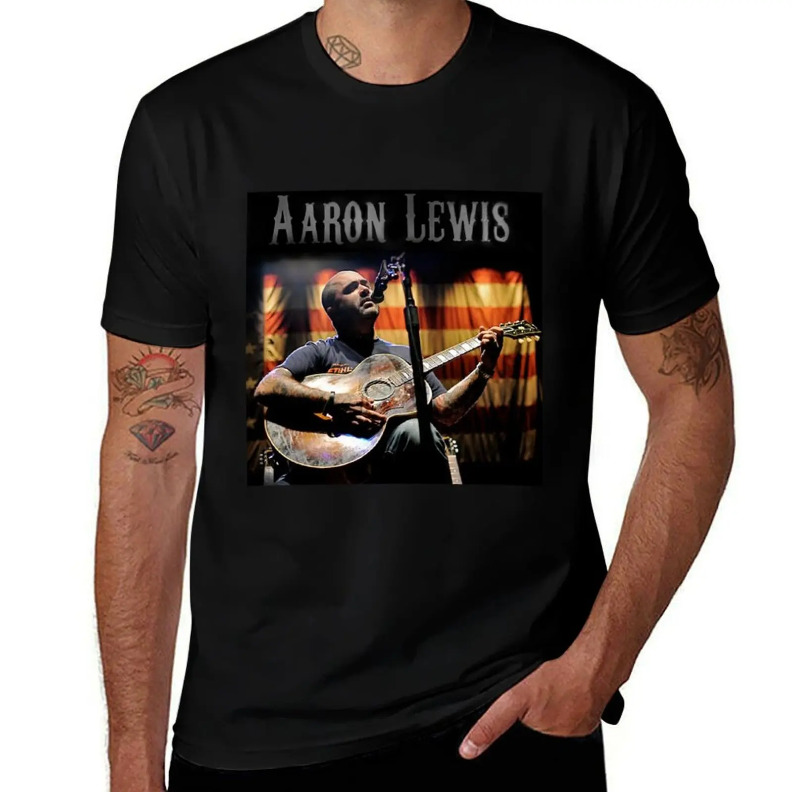 Aaron Lewis Singer Music T-Shirt Plus Size Comfort Fit Tee T-Shirt