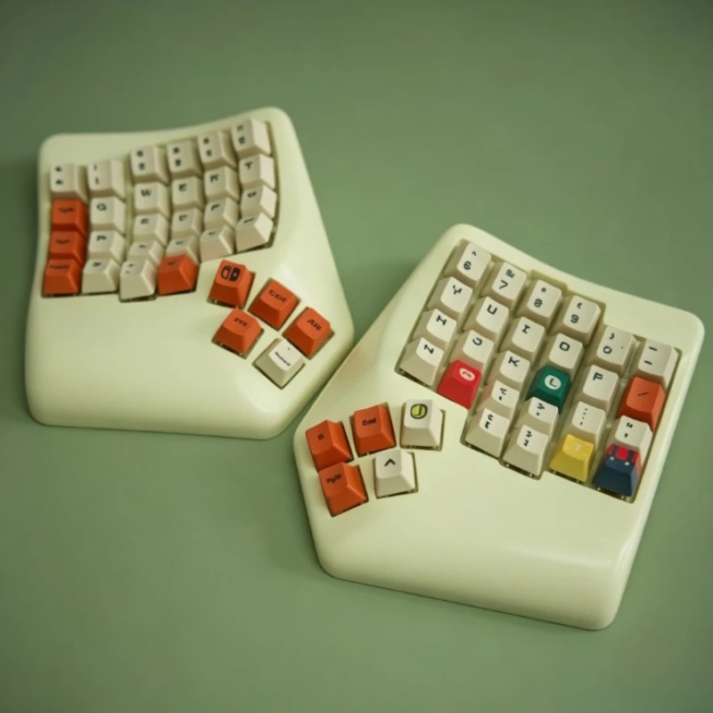 Ego62 Curved Split Keyboard Custom Dual Mode Bluetooth Soldered Switch FDM 3D Printing Support ZMK for Ergonomic Keyboard DIY