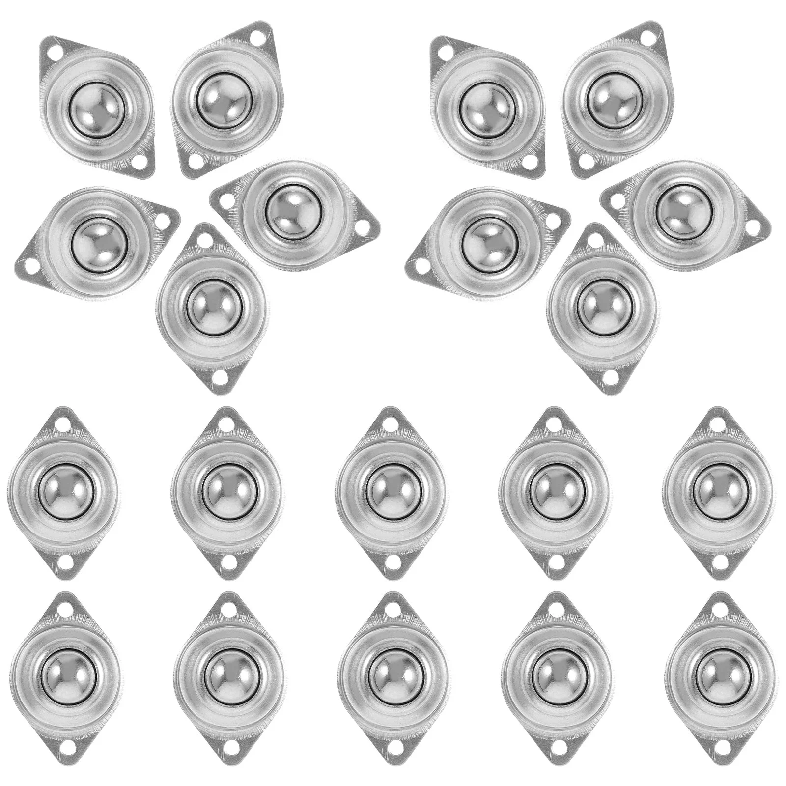 20 Pcs Universal Ball Caster Wheels Replacement Carpet Casters Steel Rotation 360 Degree Transfer Units