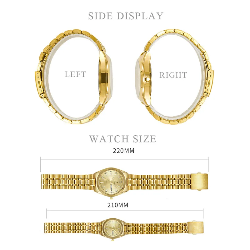 Laibinji Brand Couple's Watch Fashion Waterproof Men Women Vintage Wrist Watch Week Calendar Quartz Watch