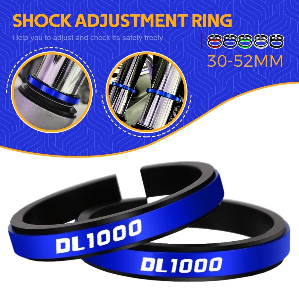 

FOR SUZUKI DL1000 V-STROM DL 1000 Motorcycle Adjustment Shock Absorber Auxiliary Rubber Ring CNC Accessories Fit 30MM-52MM