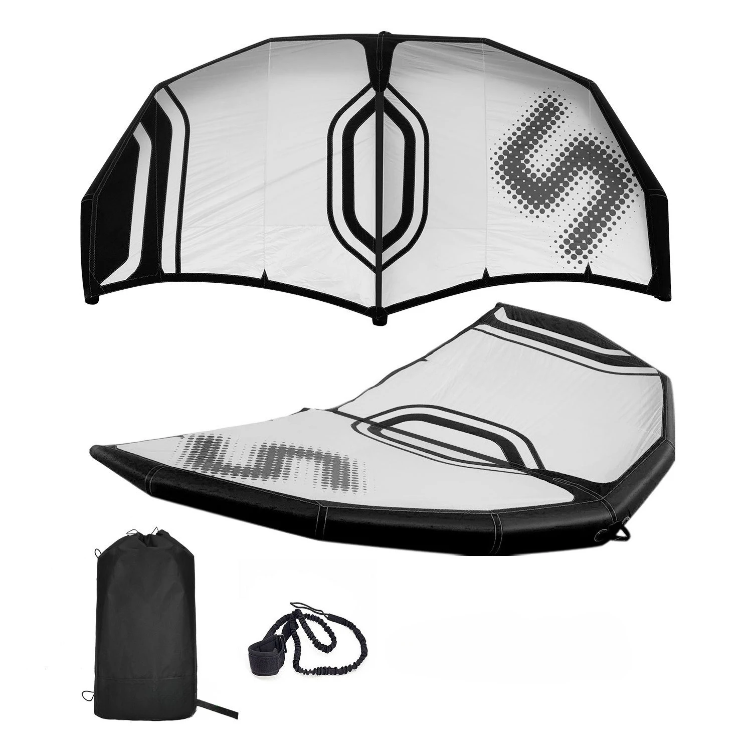 

High-speed wind wing set for outdoor skiing, surfing and skateboarding