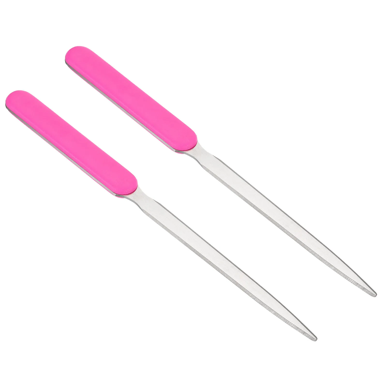 2Pcs Letter Opener Stainless Steel Envelope Lightweight Handle Mail Opener for Box Open Black/Pink