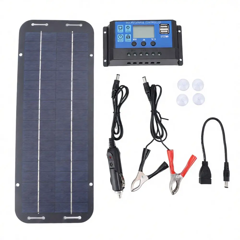 Portable Flexible Solar Panel Mono Cell Module 18V 12V Trickle Charger For Caravan Marine Camping Outdoors Power Supply Unit