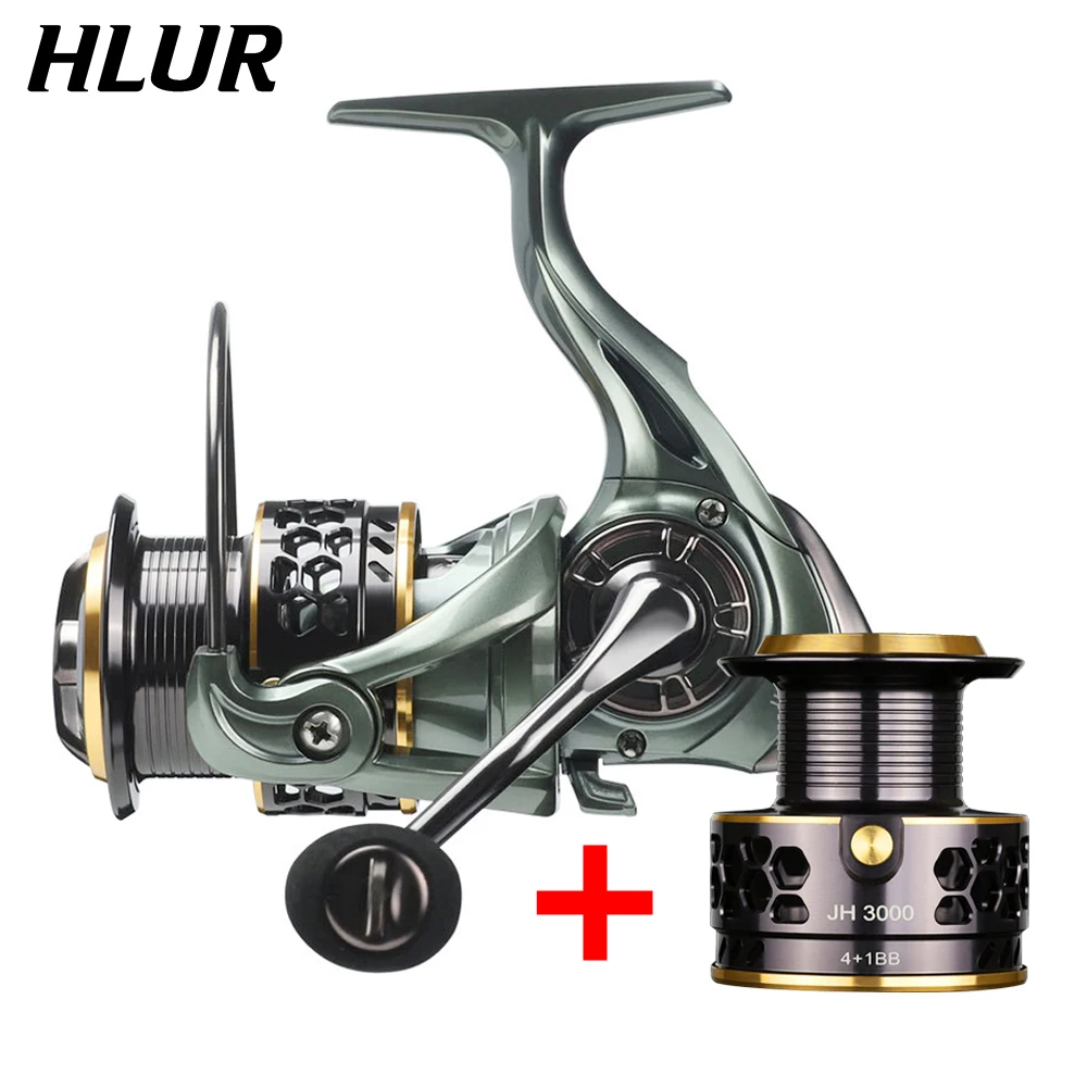 

New JH1000-5000 5BBS Fishing Reel Max Drag 8KG Fresh Water Seawater Spinning Metal Spool Handle Big Pulling Fishing Tackle