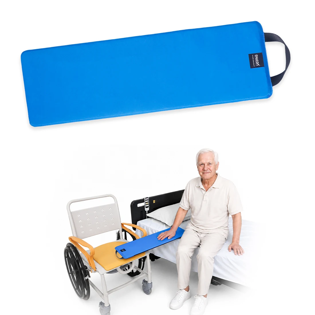 Ehucon Sliding Transfer Board Slips on One Side, Slip-resistant on  One Side, 330lbs Capacity Elderly Moving for Bed, Wheelchair