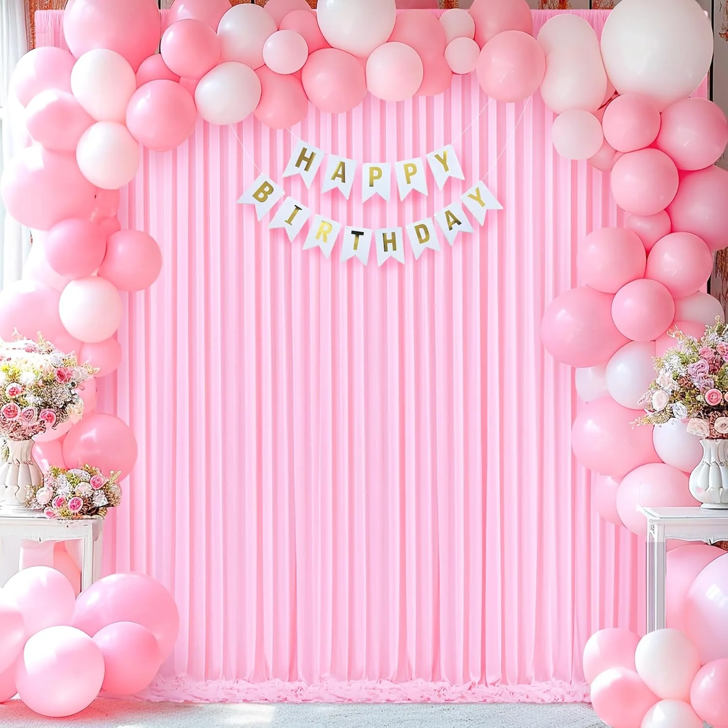 Zasłona tła na wesele Baby Shower Home Decor miękkie Chuishun jedwabiste zasłony z tkaniny białe fotografia tła Decora