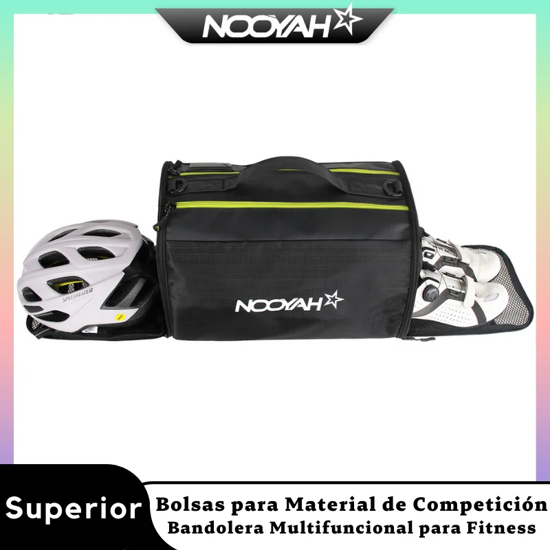 NOOYAHBolsa de Gimnasio,Bolsa de Equipo de Carrera Multifunción, Bolsa de Casco de Bicicleta,Bolsa de Almacenamiento de Zapatos,Accesorios de Bicicleta de Fitness,Paquete de Hombro