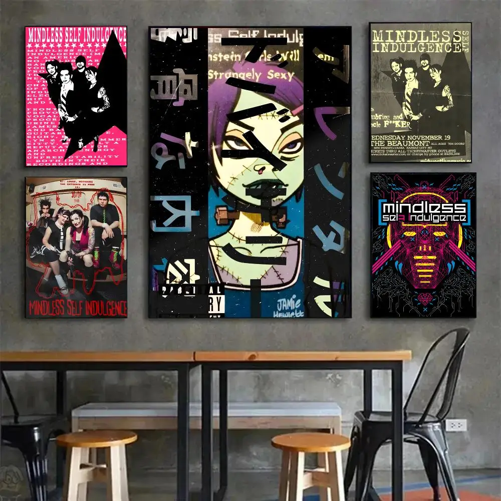 Band Industrial Mindless Self Indulgence Poster Painting Wall Art Mural for Living Room Home Decor and Gifts