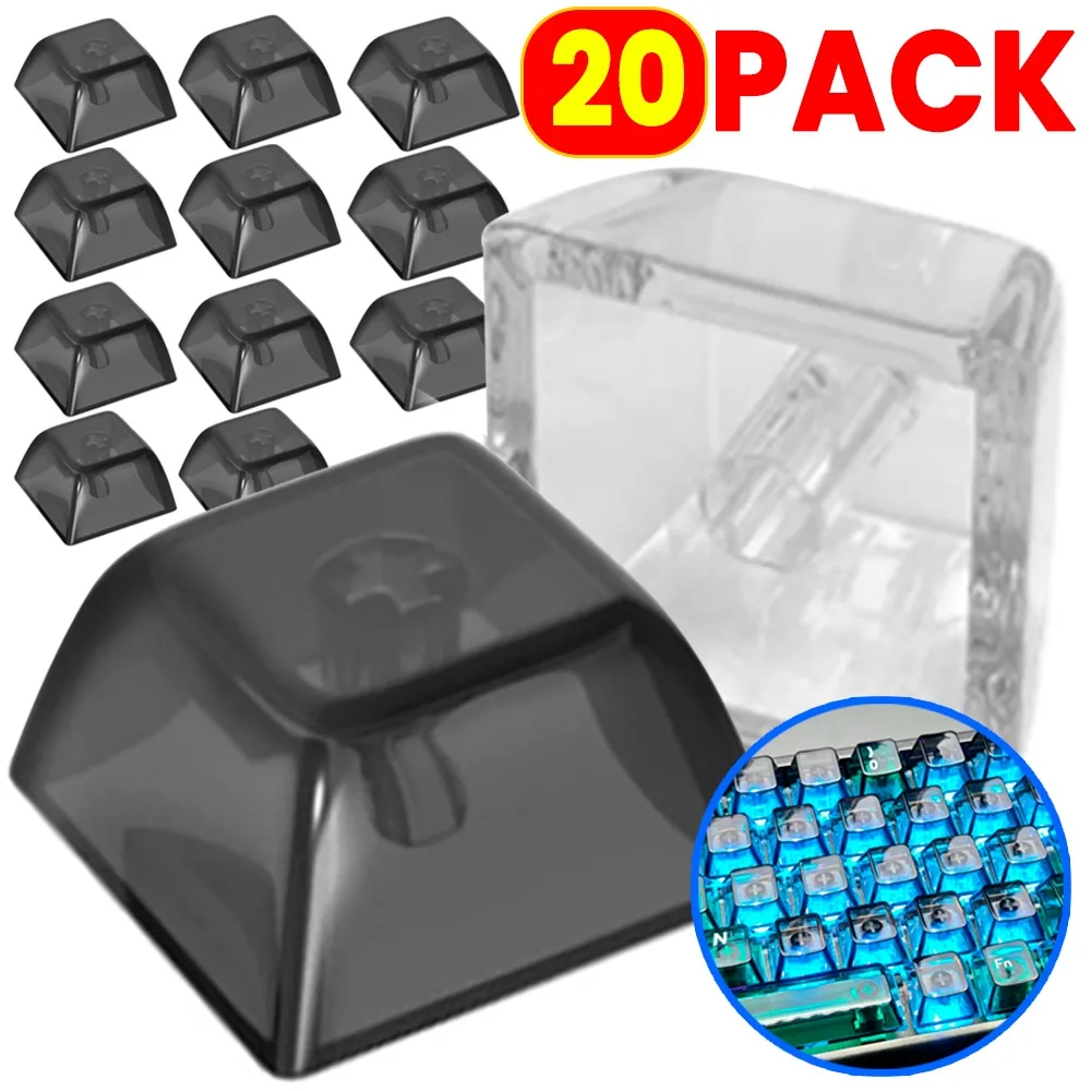 10/20Pcs DIY Transparent Keycaps Height R4 Up Down Left Right Personalized Clear Black Transparent Mechanical Keyboard Keycaps