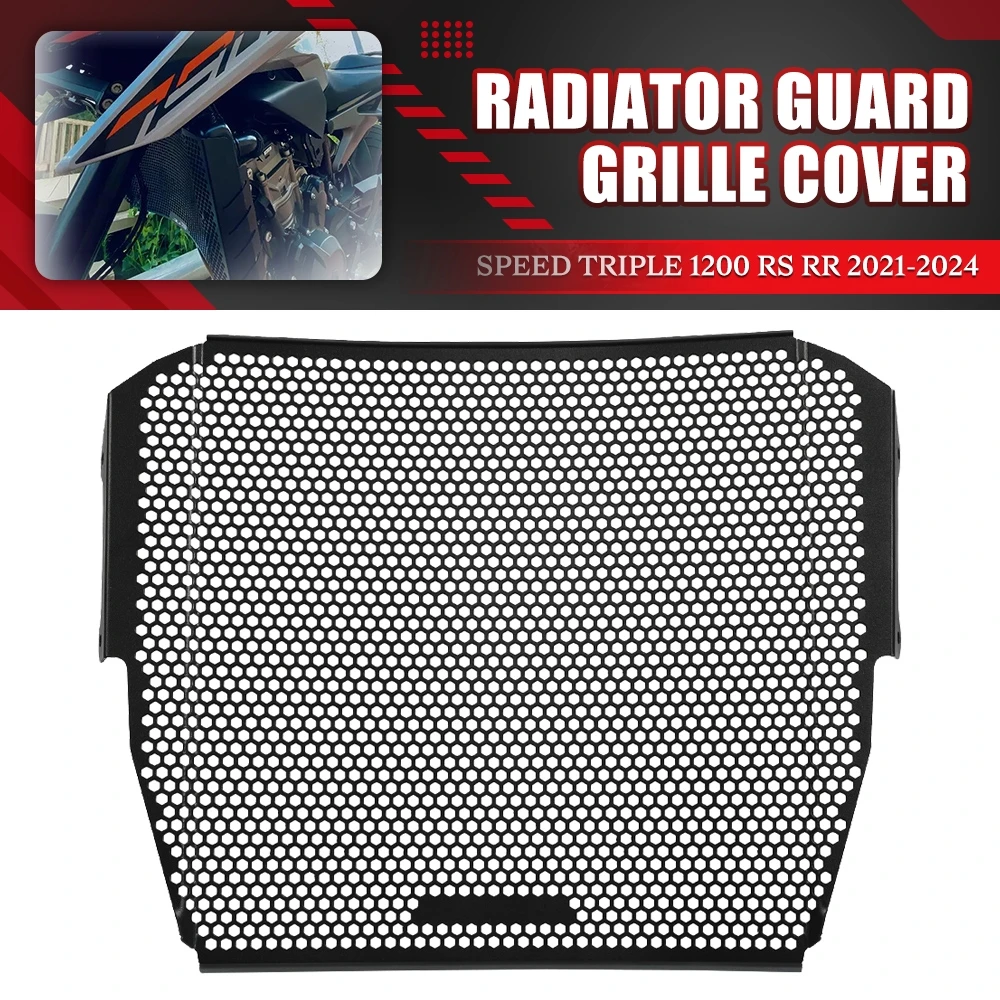 

FOR Speed Triple 1200 RR 1200 RS 2021 2022 2023 Motorcycle Accessories Honeycomb Hole Type Water Radiator Guard Cooler Cover Set