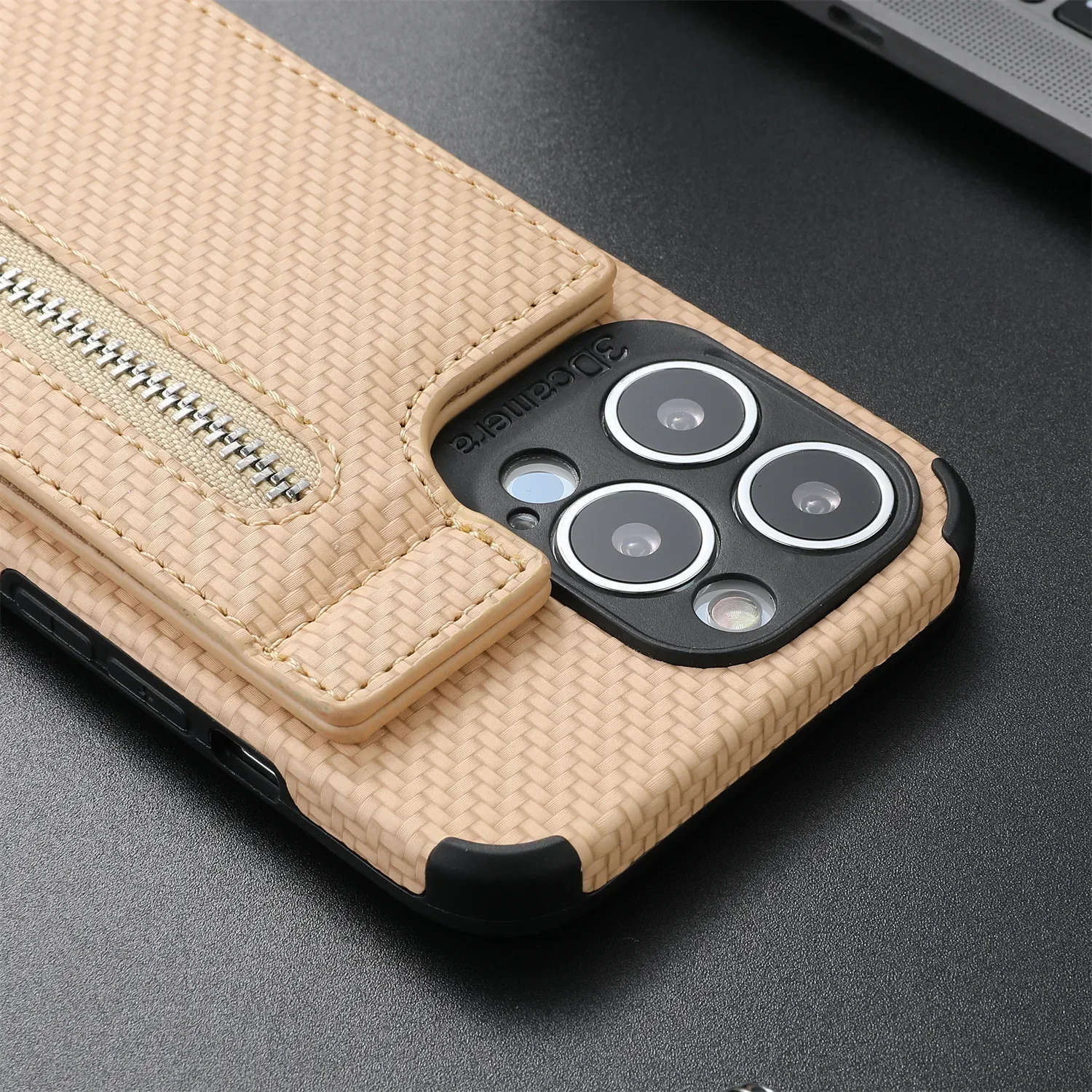 Zipper Wallet Phone Case For iPhone 13 12 Mini 14 11 Pro XS Max XR X 7 8 6 6s Plus SE 2 3 Credit Card Holder Stand Leather Cover