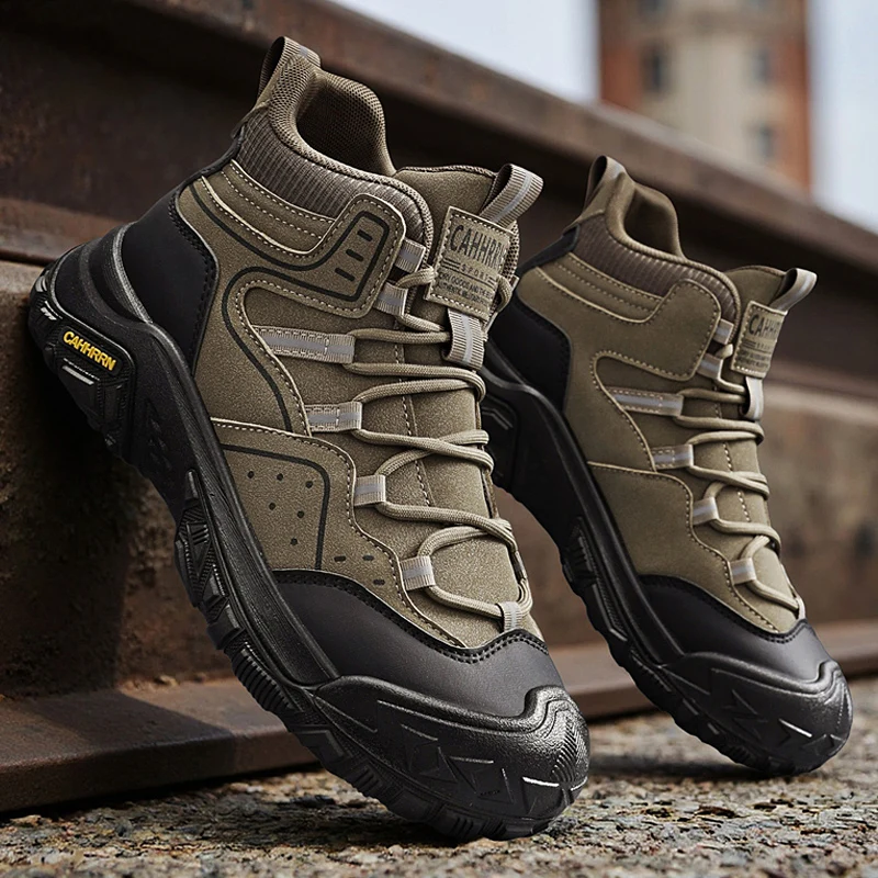 أحذية المشي لمسافات طويلة في الهواء الطلق الرجال الأحذية التكتيكية مع الأشرطة للتدريب القتالية الأشرطة للماء تنفس دراجة نارية متعددة الوظائف #4