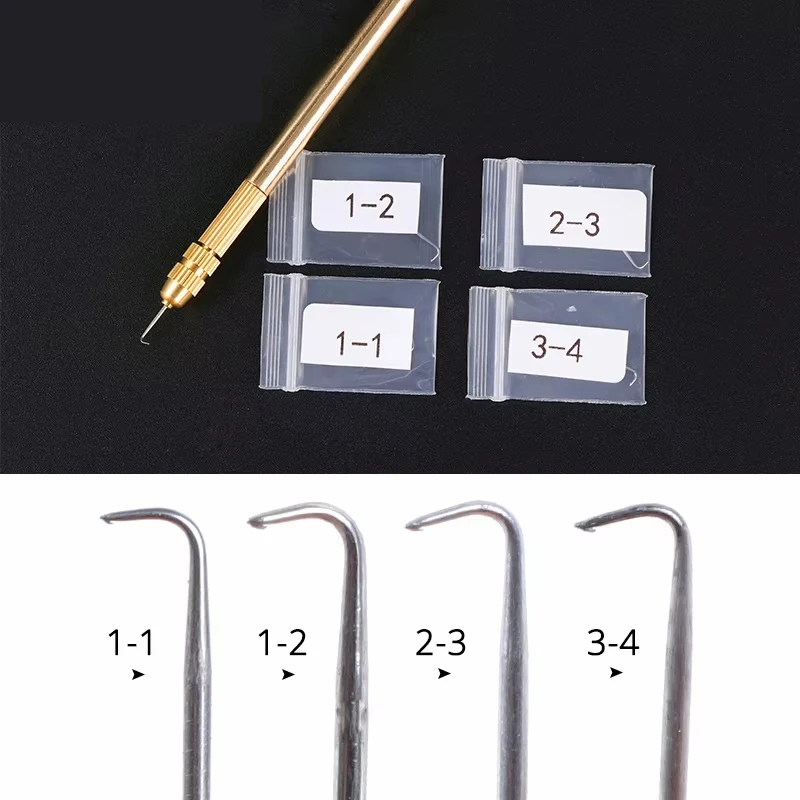 1 قطعة إبرة التهوية لصنع شعر مستعار الدانتيل انفصال النحاس مقبض شعر مستعار صنع إصلاح الإبر لصنع شعر مستعار أدوات تمديد الشعر