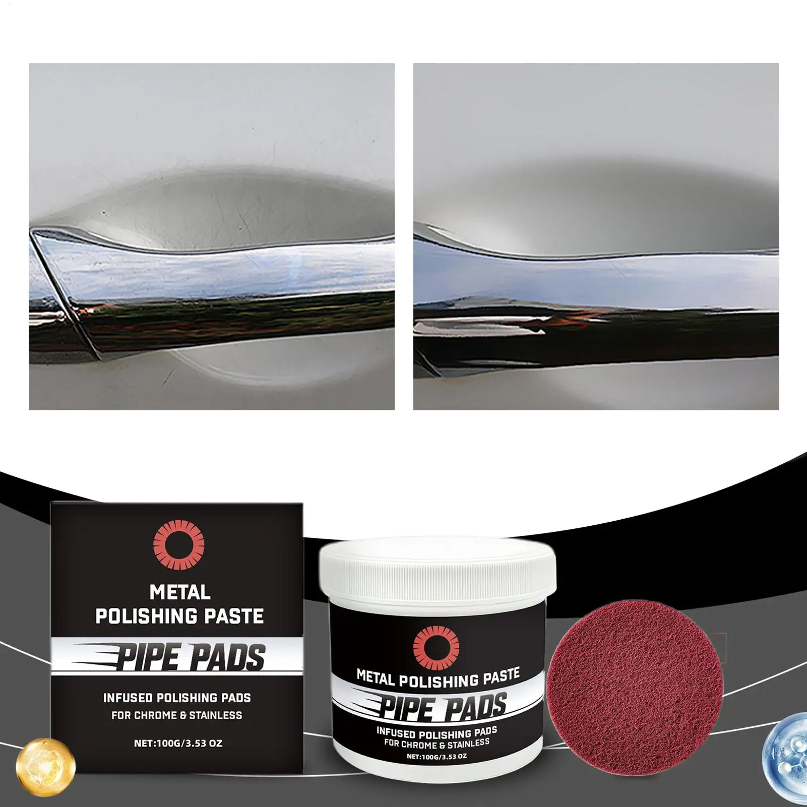 

Metal Polishing Paste Brass Hardware Polished Metal Polishing Cream Mirror Stainless Steel Ceramic Polishing Paste Rust Remover