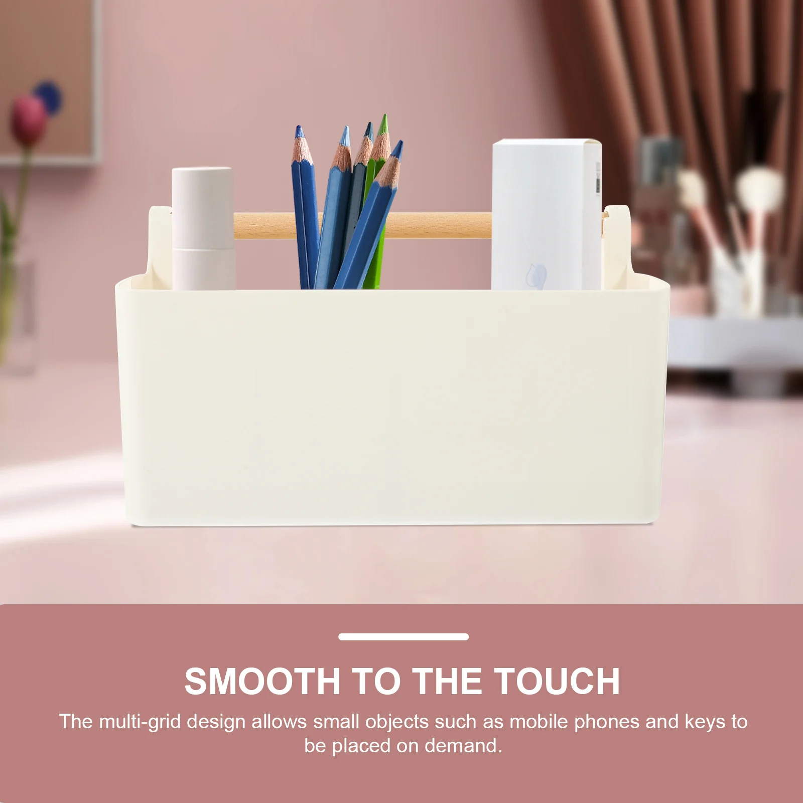 

Compartment Storage Box Multi-Grid Desktop Organizer For Office School Home Pen Holder Makeup Lipstick Case