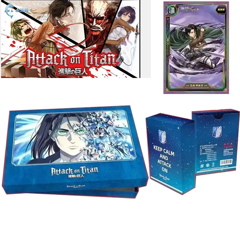 

New Attack On Titan Collection Cards Booster Box Playing Game PR Rare Card Child Kids Toy Hobby For Birthday Gifts