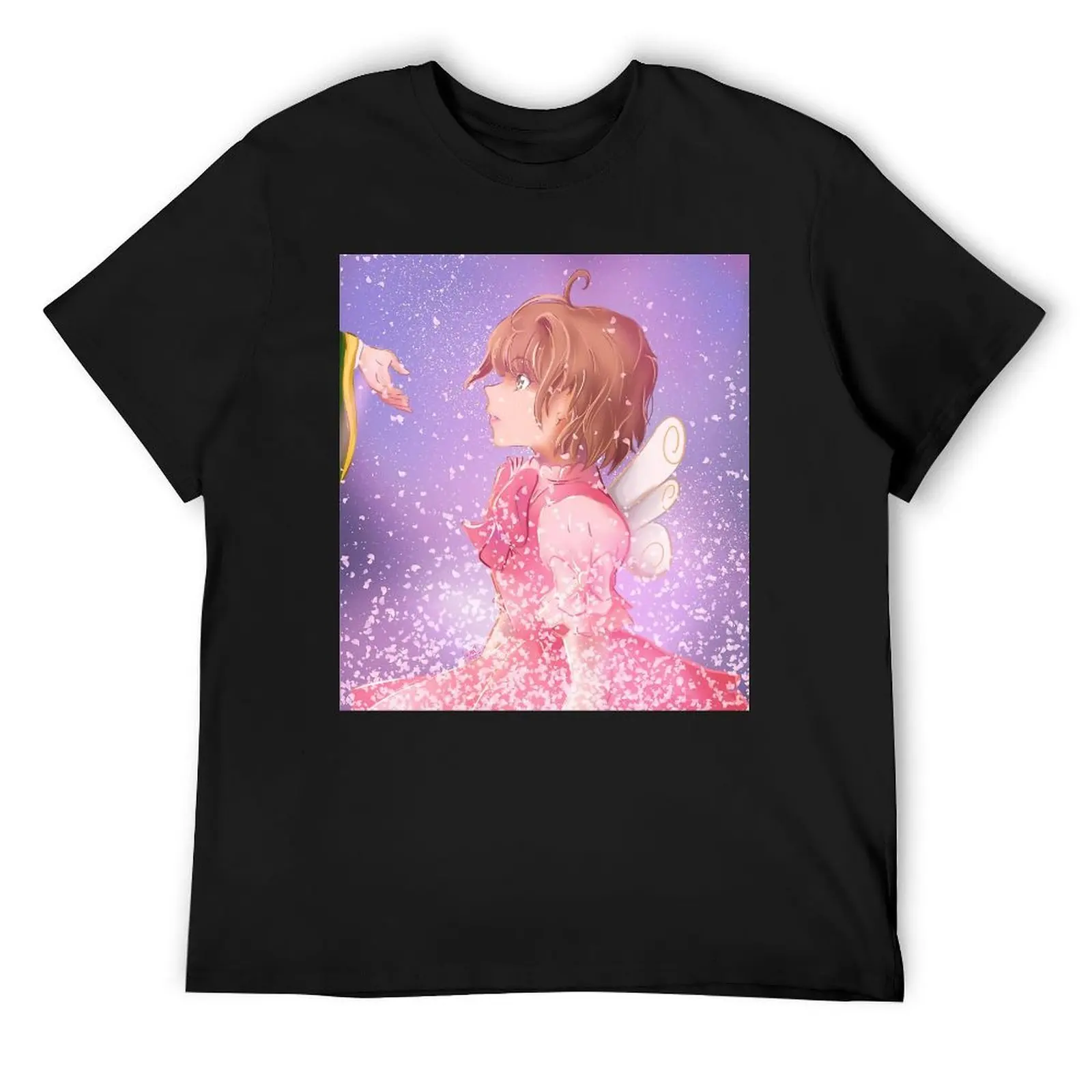 Sakura Card Captor Greeting Card Crewneck T-shirt Movement Tees Casual Graphic Graphic Fitness USA Size