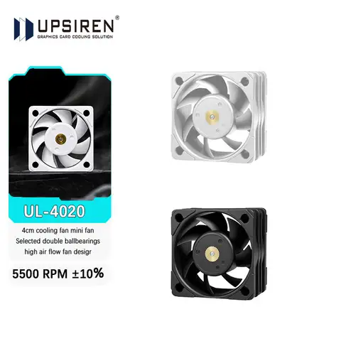UPSIREN UL-4020 40MM PWM Mini pc case cooling fan double ball bearings 5500RPM quiet powerful desktop computer cooling fans 4cm
