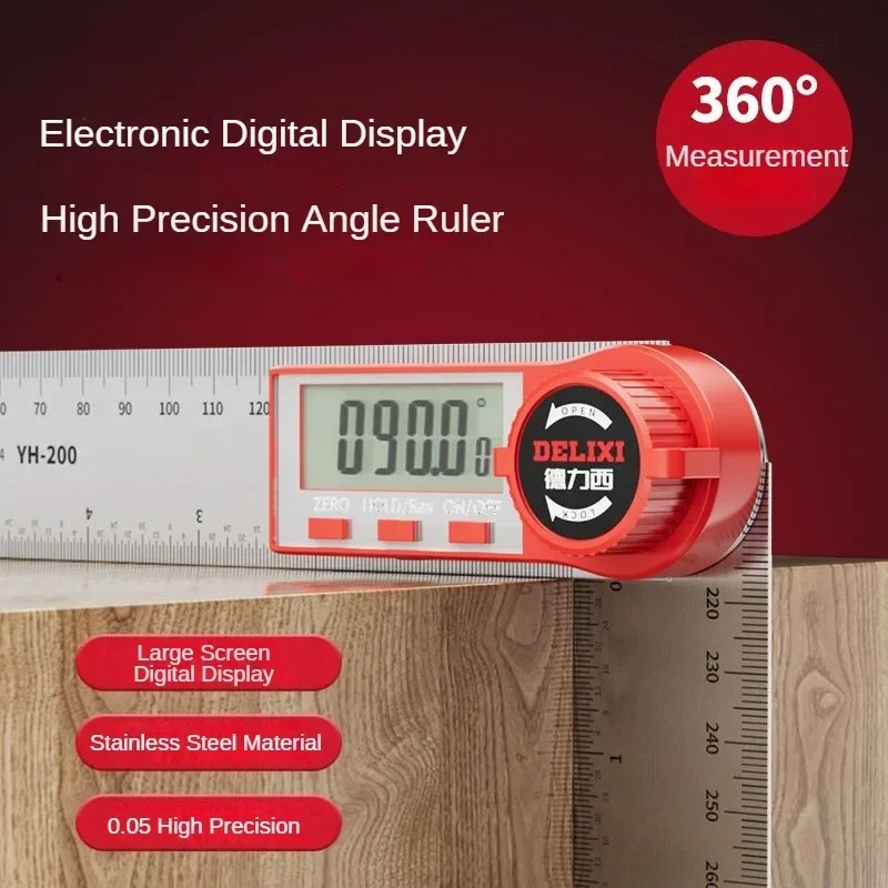 Xiaomi Delixi Electronic Digital Angle Measuring Instrument High Precision Specialized 360 Degree Multifunctional Angle Gauge