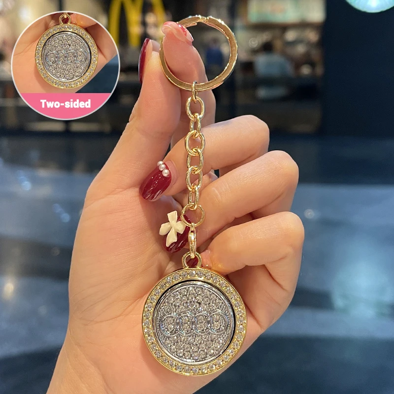 موضة سيارة المفاتيح الماس شعارات مفتاح كيرينغ قلادة لأودي A1 A3 A4 A5 A6 A7 A8 Q2 Q3 Q5 Q7 TT S خط S3 S4 S5 S6 R8 RS
