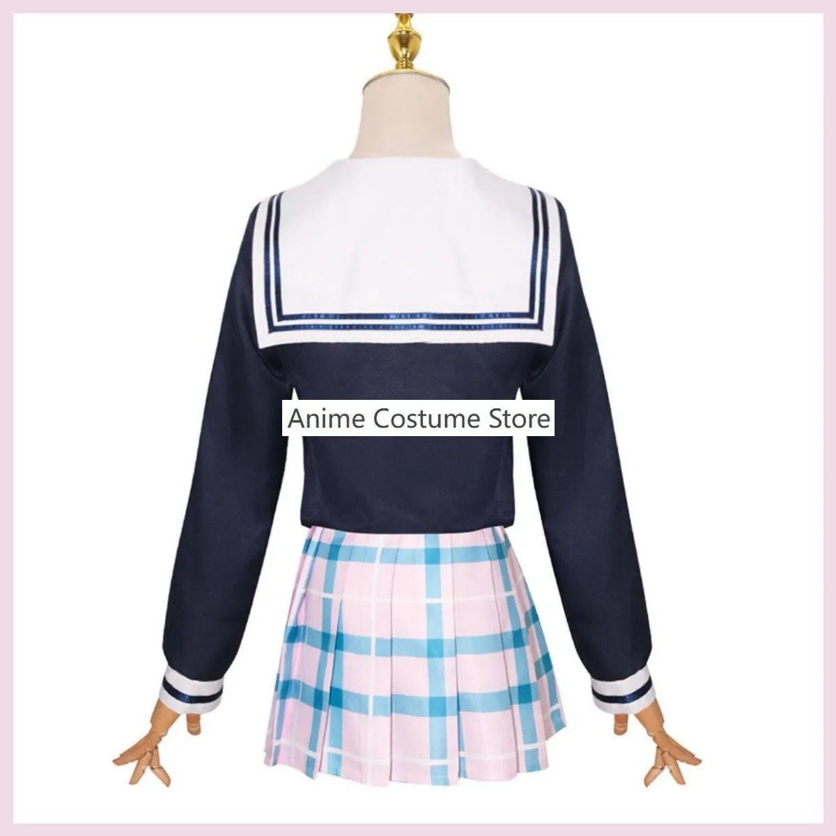 Game The Idolm@Ster Sakuragi Mano Cosplay Costume Japanese Jk School Uniforms Checkered Skirt Woman Sexy Kawaii Halloween Suit