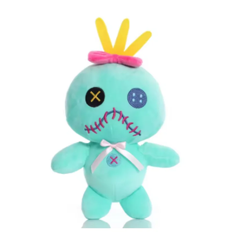 

22cm Disney Scrump Plush Toys Pendant Cartoon Lilo and Stitch Plush Toys Soft Stuffed Kawaii Green Doll Xmas Gift For Kids
