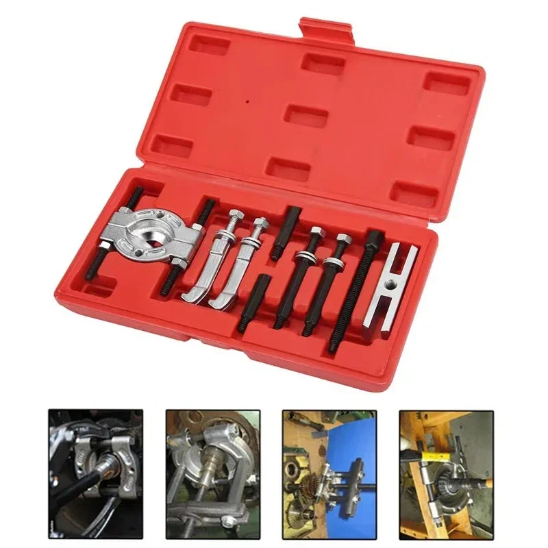 9pcs Car Repair Tool Portable Bearing Splitter Separator Puller Kit High Strength Metal Bearing Removal Tool Set With Box