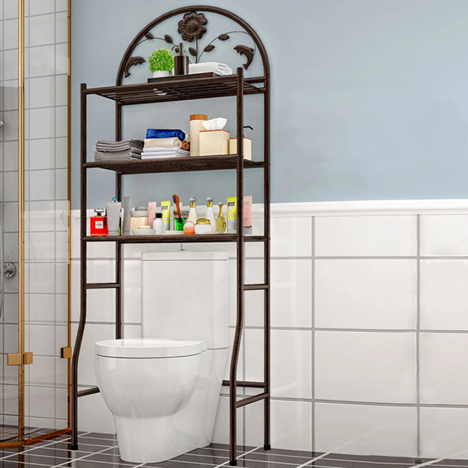 

70.9*24.4*12.6 Inch Toilet Rack Bathroom Storage Organisation Shelve Saves Space Large Capacity