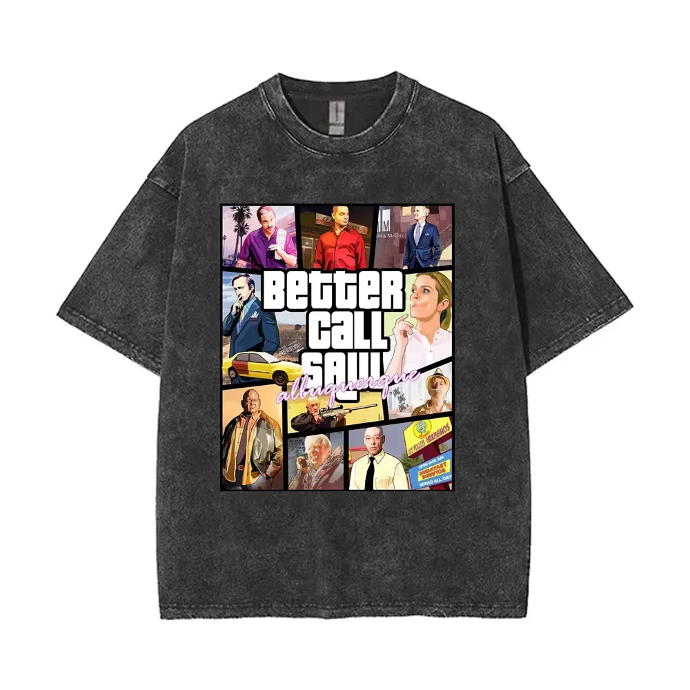 تلفزيوني كسر سيئة غسلها تي شيرت تقليدي هايزنبرغ والتر الجرافيك تي شيرت جيسي بينكمان قميص مطبوع الرجال المتضخم تي شيرت
