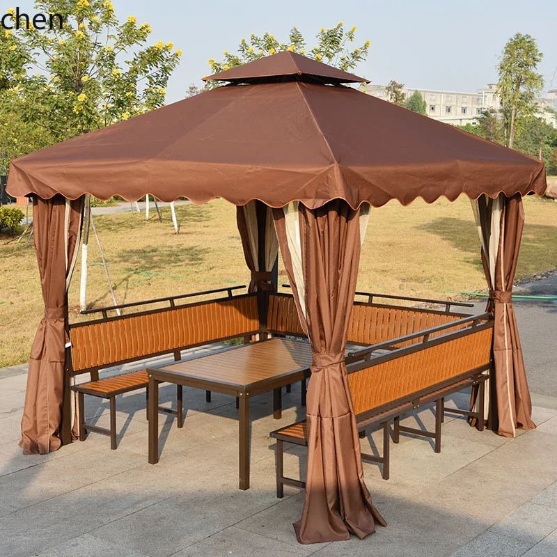 DSApavilion tent villa outdoor four-corner awning garden rooftop awning courtyard leisure pavilion